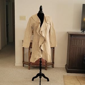 Spiegel Together Collection Tan Leather Coat Size 12